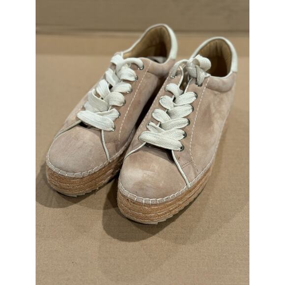 Joie Dabna Suede Platform Espadrille Wedge Sneaker Womens 39 US 9 Blush Pink - Picture 2 of 12